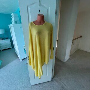 GIANNI BINI YELLOW SWEATER/PONCHO SIZE XL NWT